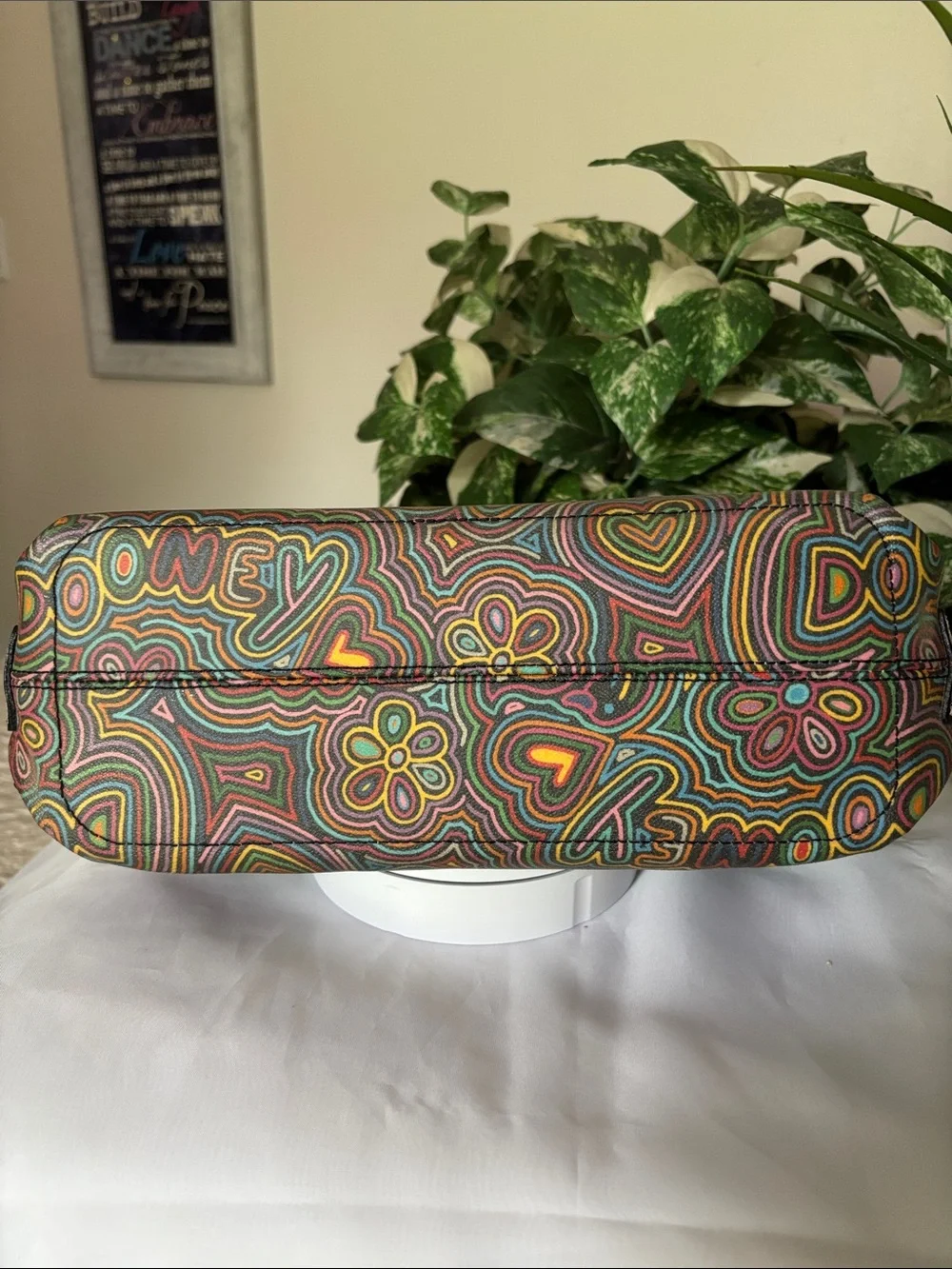 Vintage Y2K-era Dooney & Bourke Rainbow Doodle Graffiti Satchel